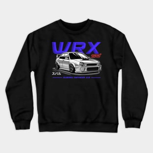 JDM car Subaru Impreza WRX STI White Crewneck Sweatshirt